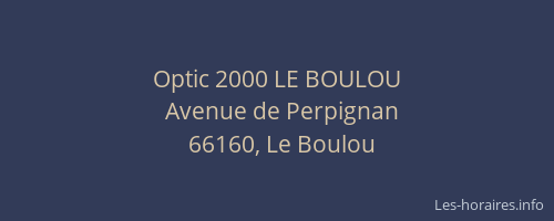 Optic 2000 LE BOULOU