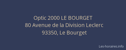 Optic 2000 LE BOURGET