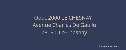 Optic 2000 LE CHESNAY