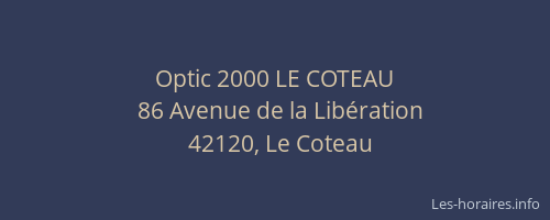 Optic 2000 LE COTEAU