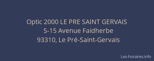 Optic 2000 LE PRE SAINT GERVAIS