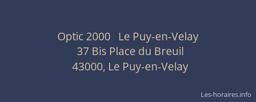 Optic 2000   Le Puy-en-Velay