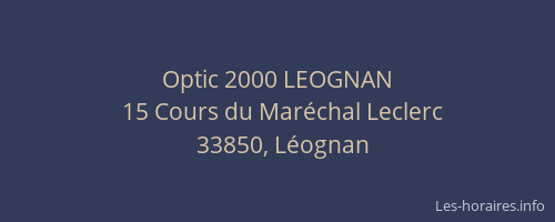 Optic 2000 LEOGNAN