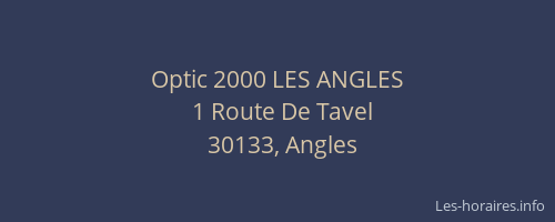 Optic 2000 LES ANGLES