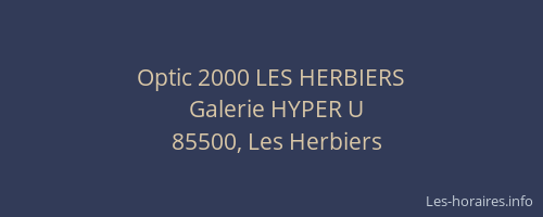 Optic 2000 LES HERBIERS