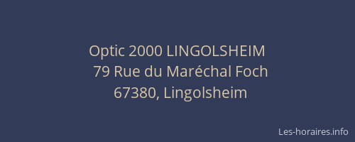 Optic 2000 LINGOLSHEIM