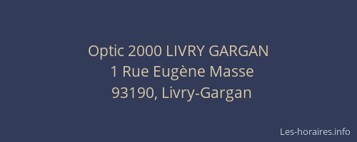 Optic 2000 LIVRY GARGAN