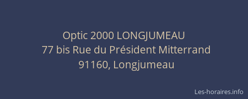 Optic 2000 LONGJUMEAU