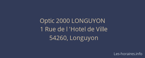 Optic 2000 LONGUYON