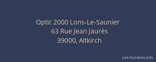 Optic 2000 Lons-Le-Saunier