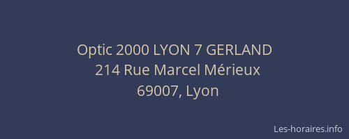 Optic 2000 LYON 7 GERLAND