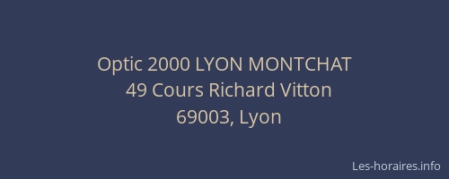 Optic 2000 LYON MONTCHAT
