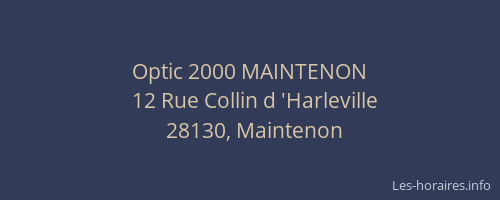 Optic 2000 MAINTENON