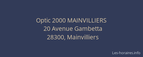 Optic 2000 MAINVILLIERS