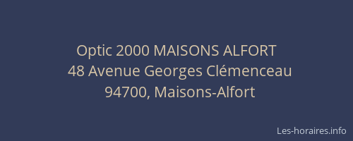 Optic 2000 MAISONS ALFORT