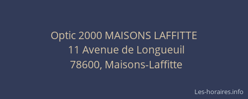 Optic 2000 MAISONS LAFFITTE