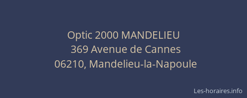 Optic 2000 MANDELIEU