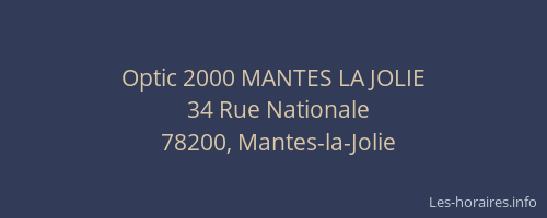 Optic 2000 MANTES LA JOLIE