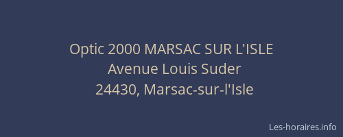 Optic 2000 MARSAC SUR L'ISLE