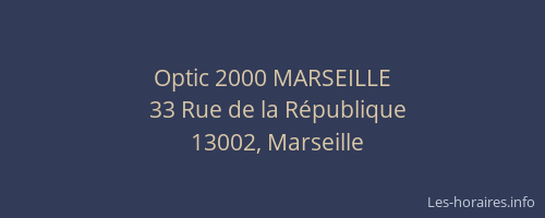 Optic 2000 MARSEILLE