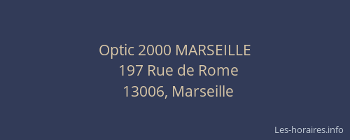 Optic 2000 MARSEILLE