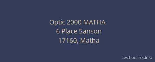 Optic 2000 MATHA