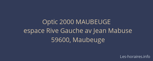 Optic 2000 MAUBEUGE