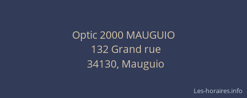 Optic 2000 MAUGUIO