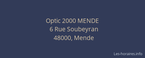 Optic 2000 MENDE