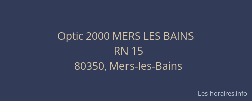 Optic 2000 MERS LES BAINS