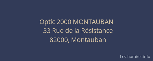 Optic 2000 MONTAUBAN