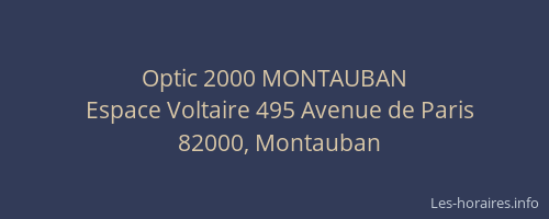 Optic 2000 MONTAUBAN
