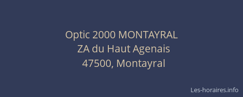 Optic 2000 MONTAYRAL