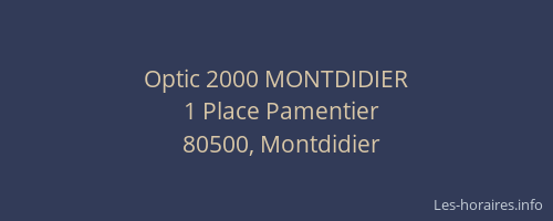 Optic 2000 MONTDIDIER
