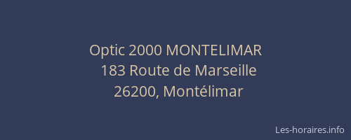 Optic 2000 MONTELIMAR
