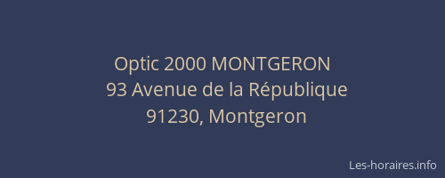 Optic 2000 MONTGERON