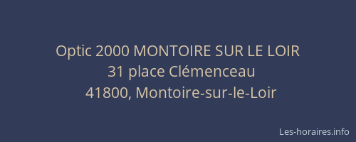 Optic 2000 MONTOIRE SUR LE LOIR