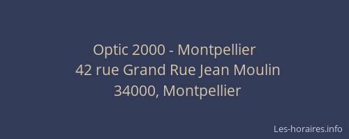 Optic 2000 - Montpellier