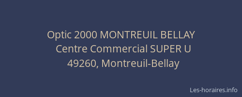 Optic 2000 MONTREUIL BELLAY