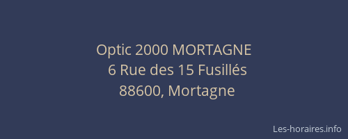 Optic 2000 MORTAGNE