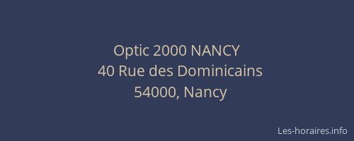 Optic 2000 NANCY