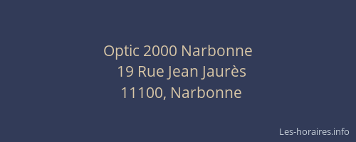 Optic 2000 Narbonne
