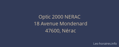 Optic 2000 NERAC