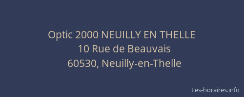 Optic 2000 NEUILLY EN THELLE