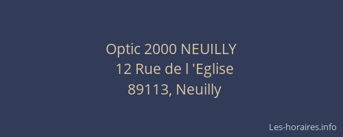 Optic 2000 NEUILLY