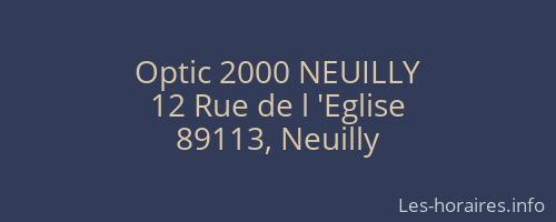 Optic 2000 NEUILLY