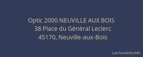 Optic 2000 NEUVILLE AUX BOIS