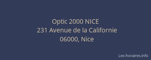 Optic 2000 NICE