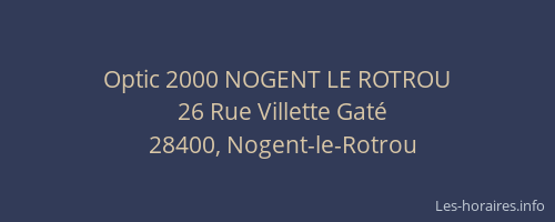 Optic 2000 NOGENT LE ROTROU