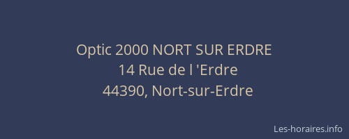 Optic 2000 NORT SUR ERDRE